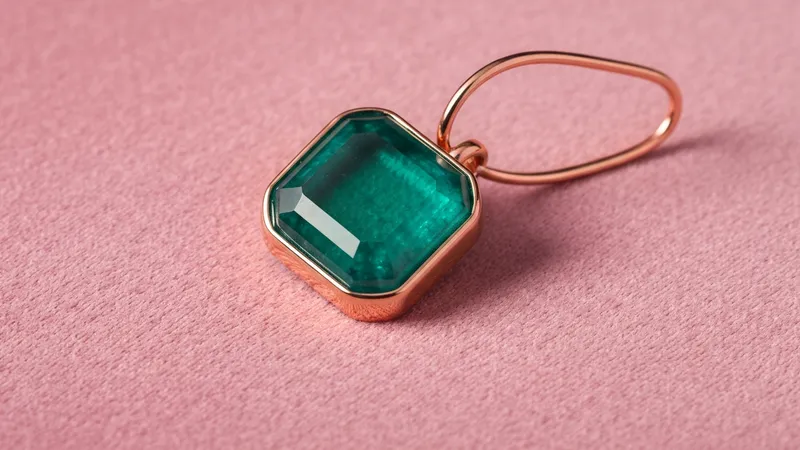 Bague émeraude en or rose : tendance romantique